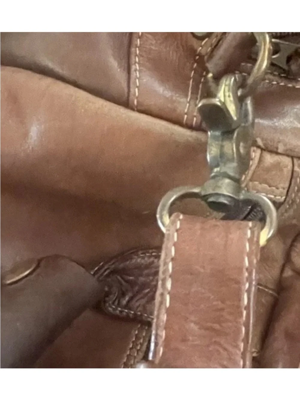 LL Bean Brown Leather Messenger Bag - Classic Work Satchel